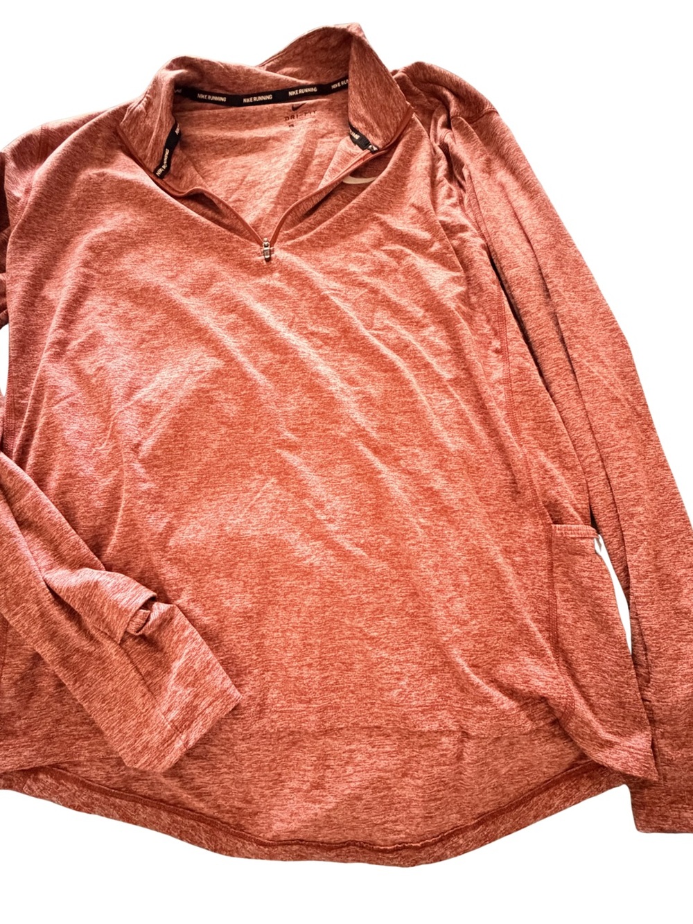 Nike Dri-FIT Heathered Rust/Coral Running Top